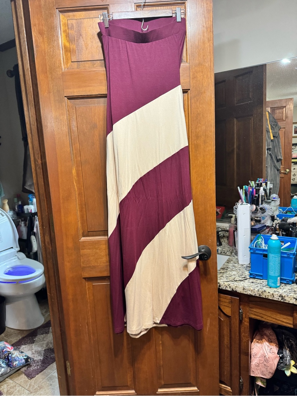 PattyBoutik Maroon Knit Crewneck Top